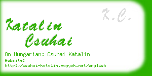 katalin csuhai business card